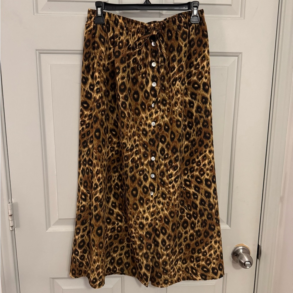 Vintage Midi Cheetah Print Skirt